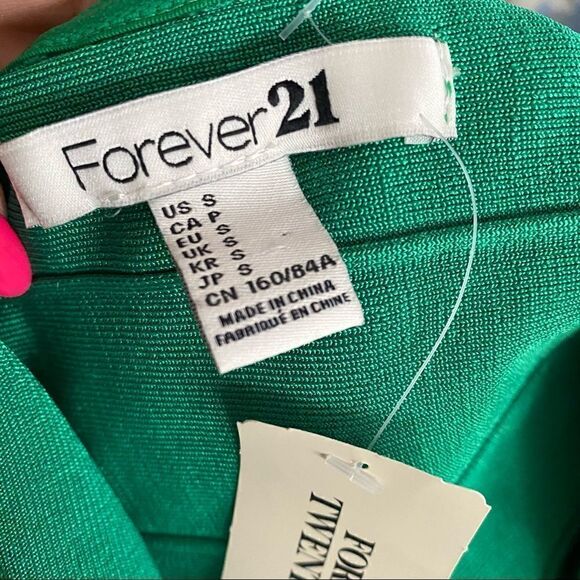 NWT Forever 21 Kelly Green Sleeveless Bandage Tube Mini Dress - Picture 8 of 10